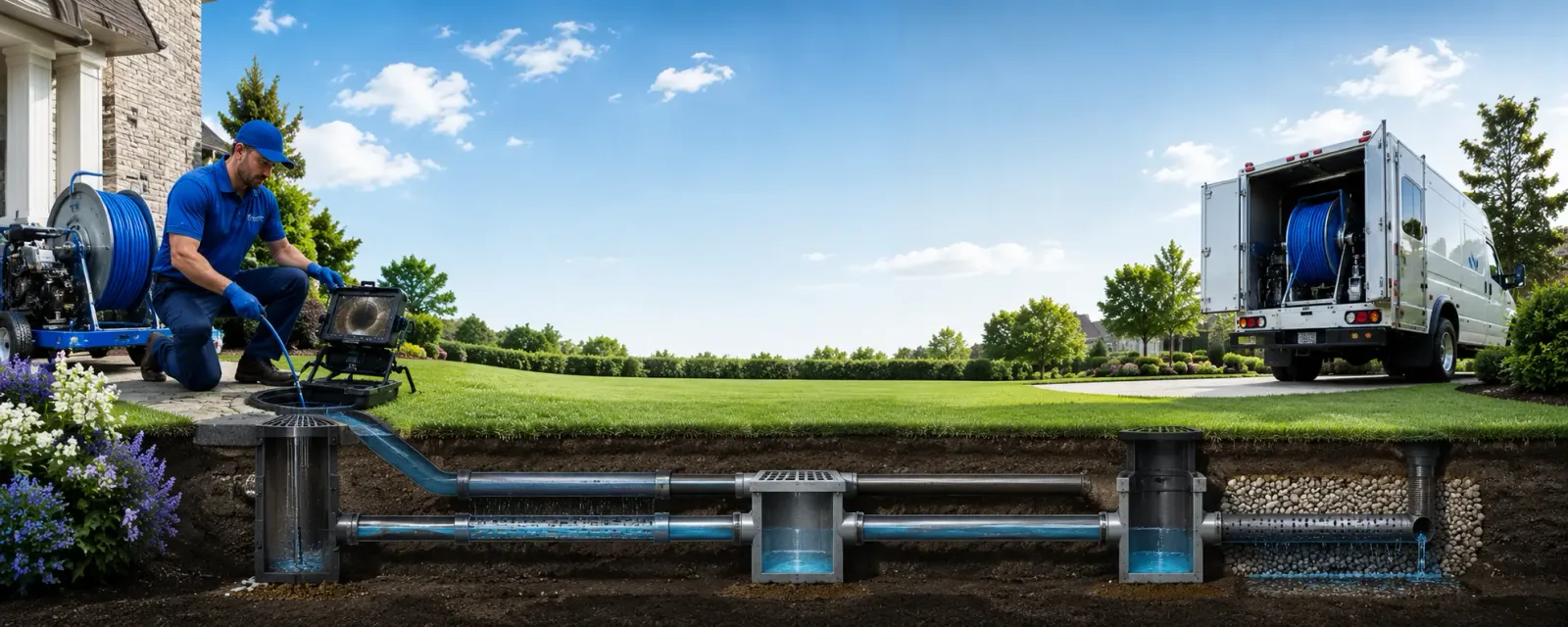 Outdoor drain cleaning information for Holly Springs, NC